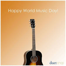 Vector flat design world music day poster illustration yellow drum set electro bass guitars saxophone violin trumpet brown backg vector flat design world music. Instagram Photo By Duet Shop Jun 21 2016 At 3 59pm Utc