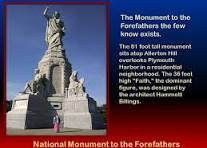 Visiting the Forefathers Monument in a beautiful blue sky