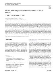 Currently the company is associated with eworldtrade. Pdf Influence Of Sintering Environment On Silver Sintered On Copper Substrate