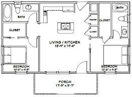 Maybe you would like to learn more about one of these? 36x20 House 2 Bedroom 2 Bath 720 Sq Ft Pdf Floor Plan Etsy Tiny House Floor Plans Guest House Plans Small House Floor Plans