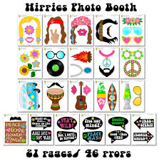 Photobooth 60th Birthday Photo Booth Props Free Printable Printable Hippies Photo Booth Props 60 S Photo Props Photo Booth Props Hippie Party Photo Booth