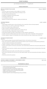 Concrete Resume Sample Mintresume