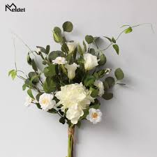 Stunningly beautiful, this 21 hydrangea silk flower stem can be added to any arrangement or bouquet for more beautiful detail. Meldel Silk Peony Rose Hydrangea Fake Flowers Green White Artificial Bouquet Simulation Flowers For Home Table Flower Decoration Artificial Dried Flowers Aliexpress