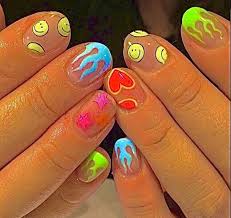 Pin By Marcela Flower On Indie Colorful Vintage In 2020 Summer Acrylic Nails Funky Nails Swag Nails