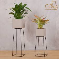 Maybe you would like to learn more about one of these? China Wholesale Square Gray Unglazed Cement Flower Planter Pots With Black Metal Stand China Pot And Cement Pot With Stand Price
