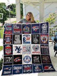 This would make a unique gift for any new england patriots fan and would look great as a throw pillow on the sofa, in a bedroom or a game room. New England Patriots Quilt Blanket Groveblankets
