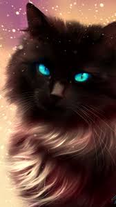 See My Collection Of Amazing Mobile Phone Art Wallpapers Hd Get Instant Access Free Art Smartphone Cellphone Cat Drawing Cat With Blue Eyes Black Cat Art