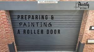You should begin by brushing a light coat of paint on the door. Preparing Painting A Roller Door Youtube