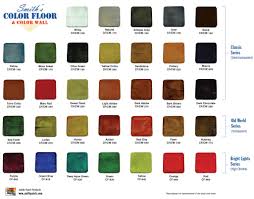 Smith Paint Products Water Based Concrete Stains Color Chart Shows Coloring Options From Their C Stained Concrete Concrete Stain Colors Concrete Stained Floors