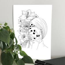 Petals For Armor Art Print Hayley Williams Floral Line Art Art Prints Art Line Art