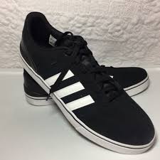 Adidas Black And White Striped Shoes Adidas Men S Black White Stripes Suede Neo Ortholite Shoes Size 11 5 Black And White Man Adidas Men Black White Stripes