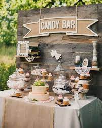 Bahce Icinde Misafirleriniz Icin Acik Bufe Olsun Ister Miydiniz O Halde Ozel Gunleriniz Icin Bizi Rustic Candy Bar Vintage Wedding Candy Bar Candy Bar Wedding