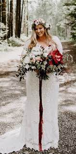 Plus Size Bohemian Wedding Dress Lace Straight V Neckline With Long Sle Bohemian Wedding Dress Wedding Dress Alterations Plus Size Wedding Dresses With Sleeves