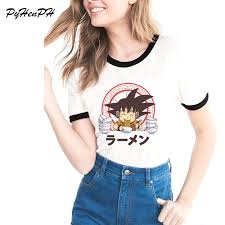 Not combinable with other offers. Pyhenph Brand Dragon Ball T Shirt Women Cute Goku Saiyan Ramen T Shirt Casual Short Sleeve Slim Women Tee Shirt Femme Shirts Buy At The Price Of 7 20 In Aliexpress Com Imall Com