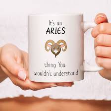 Aries Mug Cute Horoscope Mug Aries Coffee Cup Aries Cup Etsy Aries Gifts Aries Mugs