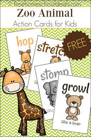 Optional icon to be shown on the action in conjunction with the title. Free Zoo Animal Action Cards Instant Download