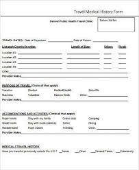 Such travel will be allowed only for persons who have. Free 9 Sample Travel History Forms In Pdf Ms Word