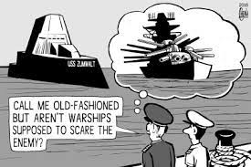 She is the lead ship of the zumwalt class and the first ship to be named after admiral elmo zumwalt. Zumwalt Destroyer By Sinann Media Culture Cartoon Toonpool
