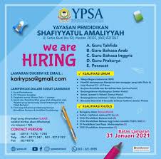 We did not find results for: Lowongan Kerja Guru Dan Staff Yayasan Pendidikan Shafiyyatul Amaliyyah Ypsa Medan Januari 2021 Lowongan Kerja Medan Terbaru Tahun 2021