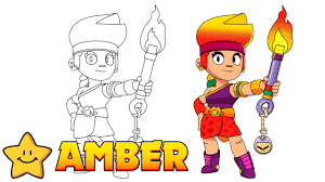 High quality free printable pdf coloring, drawing, painting pages and books for adults. How To Draw Amber Brawl Stars New Brawler Youtube