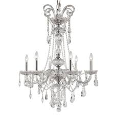 Patriot Lighting Elegant Home Aidan 6 Light 26 Chrome Chandelier At Menards Trans Globe Lighting Chrome Chandeliers Crystal Chandelier