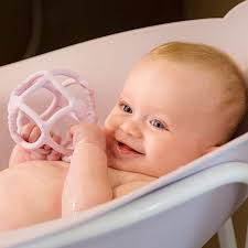 Bola de aprendizaje de silicona B-Ball rosa ▻ Infantdeco