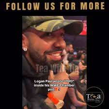 #LoganPaul wrote “OVO” inside his #WWE Chamber pod in front of #Drake