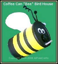 Coffee Can Bee Birdhouse Bird Houses Bird Feeder Craft Childrens Church Crafts