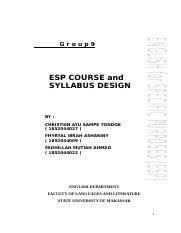 Silabus mata pelajaran produksi hasil hewani. Esp Course And Syllabus Design Group9 Esp Course And Syllabus Design By Christien Ayu Sampe Tondok 1852044027 Fhyryal Ibrah Ashariny 1852044009 Course Hero