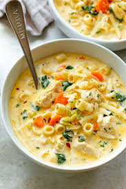 Creamy chicken noodle soup adds cream of chicken soup and some milk to a basic soup to make it even more comforting. Creamy Chicken Pasta Soup Recipe With Carrot And Spinach Best Chicken Noodle Soup Recipe Eatwell101