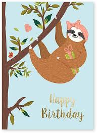 Sloth Birthday Card Set Of Six Sloth Birthday Sloth Happy Birthday Cute Happy Birthday