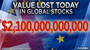 brexit panic wipes 2 trillion off world markets as it