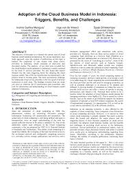One of the drivers controlling the device notified the operating system that the device failed in some manner. Pdf Adoption Of The Cloud Business Model In Indonesia Triggers Benefits And Challenges