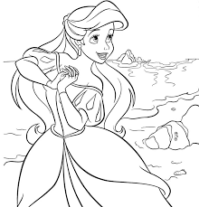 Ariel Colouring Pages 3 Sirena Para Colorear Dibujos Para Colorear Sirenita Ariel Para Colorear