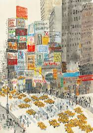Times Square Nyc Art Print New York Watercolor Painting Manhattan Nyc Taxi New York Wall Art Signed Giclee Print Cl In 2021 Nyc Art Print Nyc Art Nyc Times Square