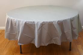 Large 96 Round Plastic Tablecloth In Silver In 2020 Plastic Tablecloth Table Cloth Cloth Table Covers