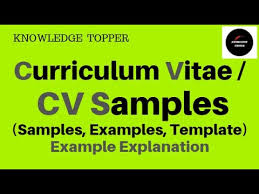 Review curriculum vitae samples, learn about the difference between a cv and a resume, and glean tips and advice on how to write a cv. Cv Sample Sample Of Cv Curriculum Vitae Samples Sample Of Curriculum Vitae Cv Example Youtube
