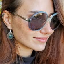 Round Blue Sunglasses