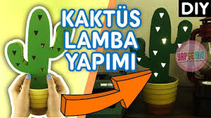 Kaktus Lamba Yapimi Cok Kolay Kendin Yap Diy 13 Kaktus Lamba Kolay Kendin Yap