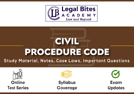 Citations are based on reference standards. Civil Procedure Code Notes