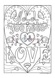 The resolution of this transparent background is 630x749 and size of 154 kb. All You Need Is Love Colouring Page
