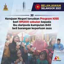 Terbaru sistem kiss akan dikemaskini bagi mengkaji semula senarai layak penerima. Kiss Selangor