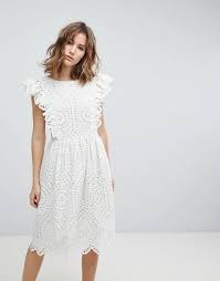 White Dress Shop Coastal Bride Frill Dress Little White Dresses Dresses