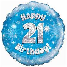 Add something extra to the gift in the form of rocking whisky glasses. Balloons 21st Birthday Boy Balloon 9 95