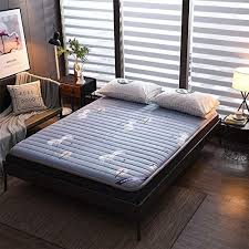 Dulplay Printing Folding Bed Mattress Topper Roll Up Futon Mattress For Student Dormitory Cotton Not Slip Tatami S In 2020 Folding Bed Mattress Futon Mattress Mattress