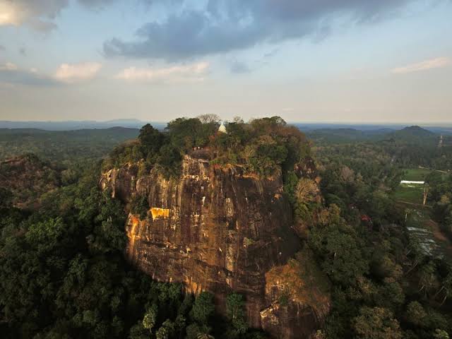 Mulgirigala Rock Monastery ancient Buddhist cave temple south coast Sri Lanka