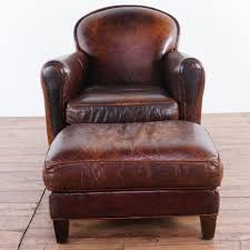 Ekornes stressless leather recliner chair large chocolate brown swing tray. Leather Armchair And Ottoman