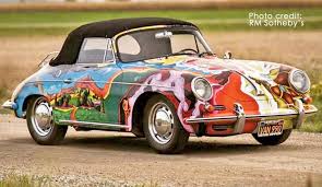 The porsche was adorned with pictures of big brother and the holding company, california, landscapes. Piece Of Her Heart Janis Joplin S Psychedelic Porsche On Amelia Island Amelia Island Living Emagazine