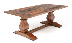 Trestle Base Dining Table Reclaimed Wood Tuscan Old World Dining Table Dining Table Bases Reclaimed Wood Dining Table