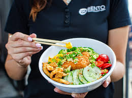Broccoli, carrot and soy garlic sauce served over your choice of white or brown rice. We Put The Yum In Tom Yum Bento Asian Kitchen Sushi Facebook